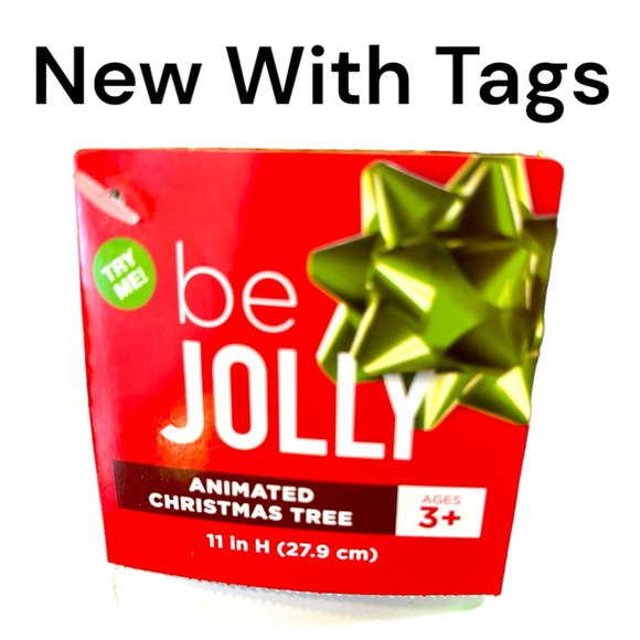 New Be Jolly Animated Musical Christmas Tree Plush - Lights/Sound/Motion/11” - Picture 4 of 4